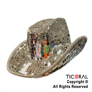 SOMBRERO COWBOY DISCO ESPEJADO x 1